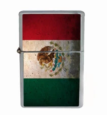 Mexico Flag Rs1 Flip Top Oil Lighter Wind Resistant 