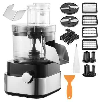 20-Cup 600W Food Processor Vegetable Chopper Mixing Slicing Kneading Puree