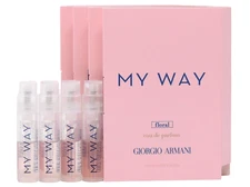 GIORGIO ARMANI MY WAY FLORAL EDP 1.2ml .04fl oz x 4 PERFUME SPRAY SAMPLE VIALS