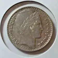 1933 FRANCE - 20 FRANCS - TURIN - LAUREATE HEAD - 1/2 Oz SILVER - KM# 839