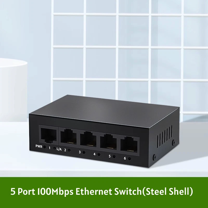 5/8 Port Gigabit Ethernet Switch Splitter 100/1000Mbps LAN Network RJ45 Hub - Image 4 of 4