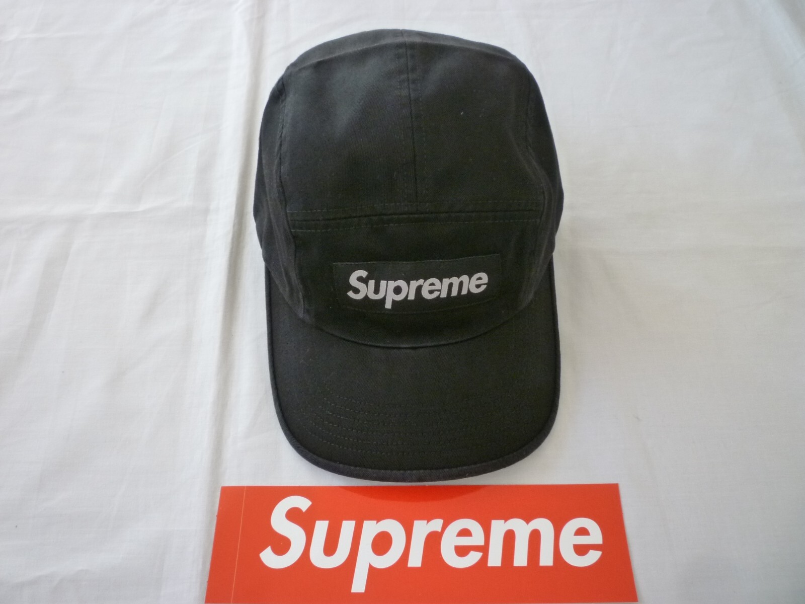 Supreme Washed Chino Twill Camp Cap Black F/W 2021 Brand New