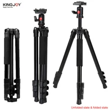 KingJoy 61" PRO Alumn Tripod,Ball Head,spirit level,Flip leg lock fo Canon Nikon