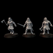 Unarmored Viking / Wildmen etc X3 - 28mm Wargame  Diorama Miniatures