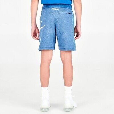 NWT$45 Nike Air Youth Boy's French Terry Sweat Shorts Blue DM8086 size M