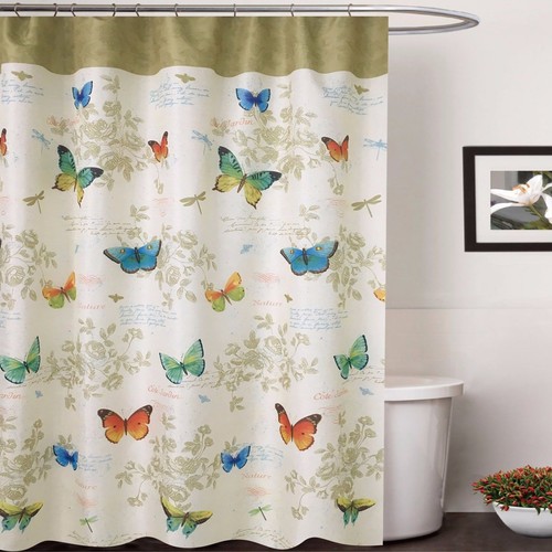 70 x 72 Zoll Wasserdicht Bedruckt Canvas Stoff Duschvorhang mit Stilvollem Design - Bild 4 von 7