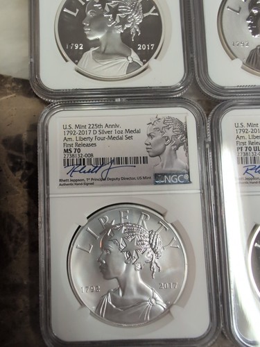 2017-P American Liberty Silver Medal 1oz NGC Set Of 4 PF MS SP70 Rhett JeppsonER - Picture 4 of 10