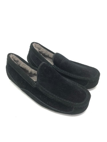 Ascot Corduroy II Black Slippers Slip 
