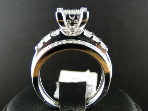 WOMEN 14K WHITE GOLD FINISH SIMULATED DIAMOND ENGAGEMENT BRIDAL WEDDING RING - Picture 5 of 12