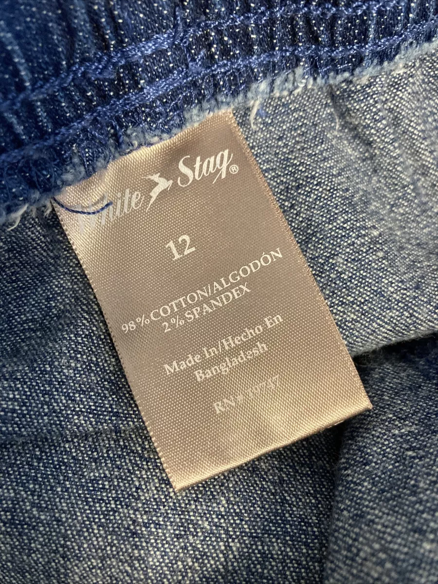 White Stag Women s Pants Blue Size 12 Elastic Waist 352 eBay