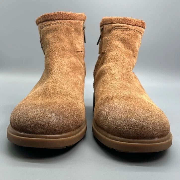 Ugg Castaño Para Mujer 9 Marrón Gamuza Botines con Cremallera al Tobillo Hebilla Botines de Invierno Foto 3 de 4