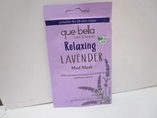 Que Bella Bath & Beauty Relaxing Lavender mud mask 0.5 oz/ 15g (4 Pack)