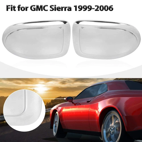 2X For Silverado Sierra 99-06 / Cadillac Escalade 02-06 Chrome Side Mirror Cover