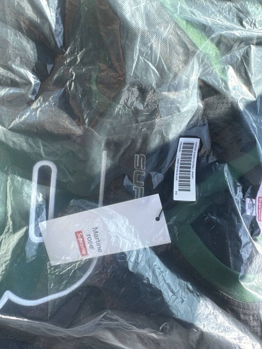 Supreme Martine Rose Football Jersey Black XXL 2XL DSWT NEW Supreme Martine Rose Football Jersey Black XXL 2XL DSWT NEW