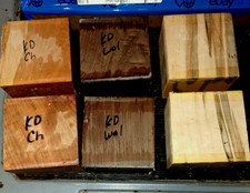 SIX 6 KILN DRIED WALNUT CHERRY AMBROSIA BOWL BLANKS TURNING WOOD 5" x 5" x 3"