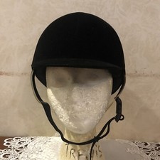 International  Horse Riding Helmet Size 7  Black Velvet  SEI. Model 1071-14