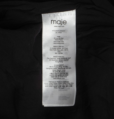 Maje Women's Blouse Size 1 / S Reversible sequins Off The Shoulder H17LOINITA - Picture 6 of 8