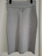 Blumarine Pencil Skirt Gray Pink Size I40 D35 Small to Medium Rhimestone