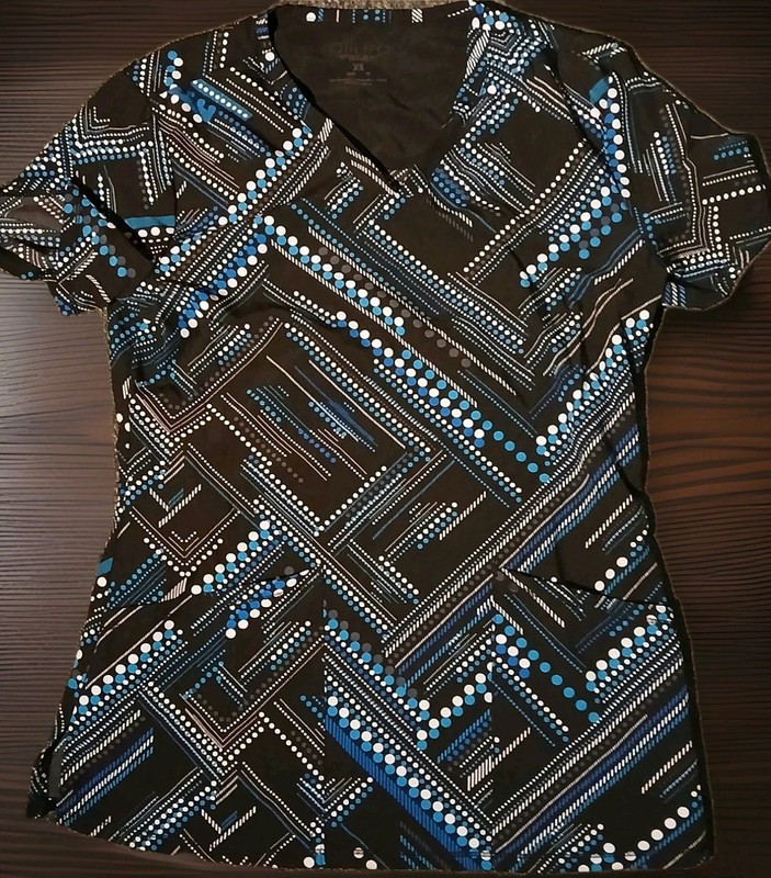 Scrub Top Xs Printed