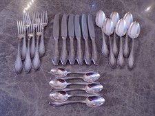 Edles Silberbesteck Wellner Mozart Tafel f&uuml;r 6 Personen 24 Teile Silber 90er
