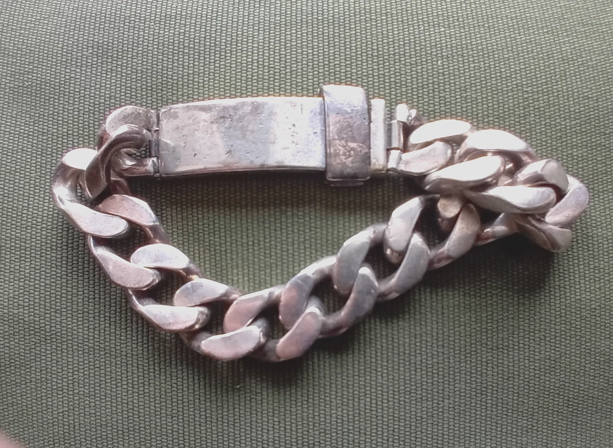Treasure Bay Bracciale da uomo in argento massiccio – Bracciale a catena curb 10 mm in 925 Treasure Bay Bracciale da uomo in argento massiccio – Bracciale a catena curb 10 mm in 925