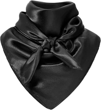 American Trends Wild Rag Cowboy Scarf for Men 35 Inch Western One Size, Black 