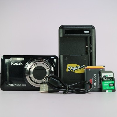Kodak Digital Camera PixPro FZ53 16.1MP Black Tested Full Working Set