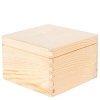 Holzkiste Quadratisch Mit Deckel 20X20X13Cm Kiste Holzbox Aufbewahrungskiste