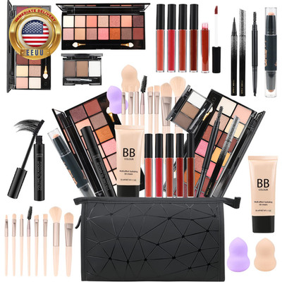 All in One Makeup Gift Set for Women Full Kit For2X14-Color Eyeshadow Palettes,5