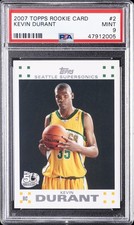 2007 TOPPS ROOKIE CARD #2 KEVIN DURANT ROOKIE RC PSA 9. rookie card picture