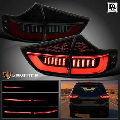 Fits 2011-2014 Toyota Sienna Smoke Full LED Tail Lights Sequential Turn Signal