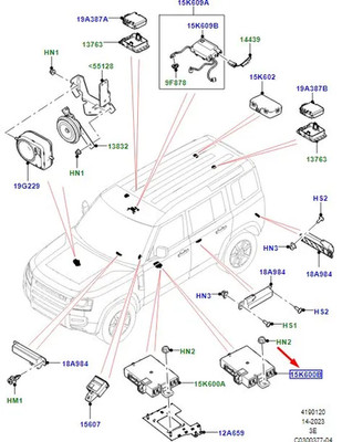 LRDEFENDER L663 Keyless Entry/Start Passives Modul LR152388 NEU ORIGINAL