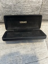 Vintage VERSACE MEDUSA BLACK LEATHER SUNGLASSES EYE GLASSES CASE