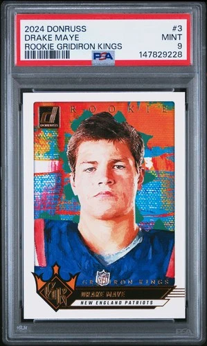 2024 PANINI DONRUSS RC GRIDIRON KINGS #3 DRAKE MAYE PSA 9