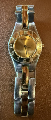Baume & Mercier Linea Gold-Toned Women s Watch   New Battery! Elegant Style!