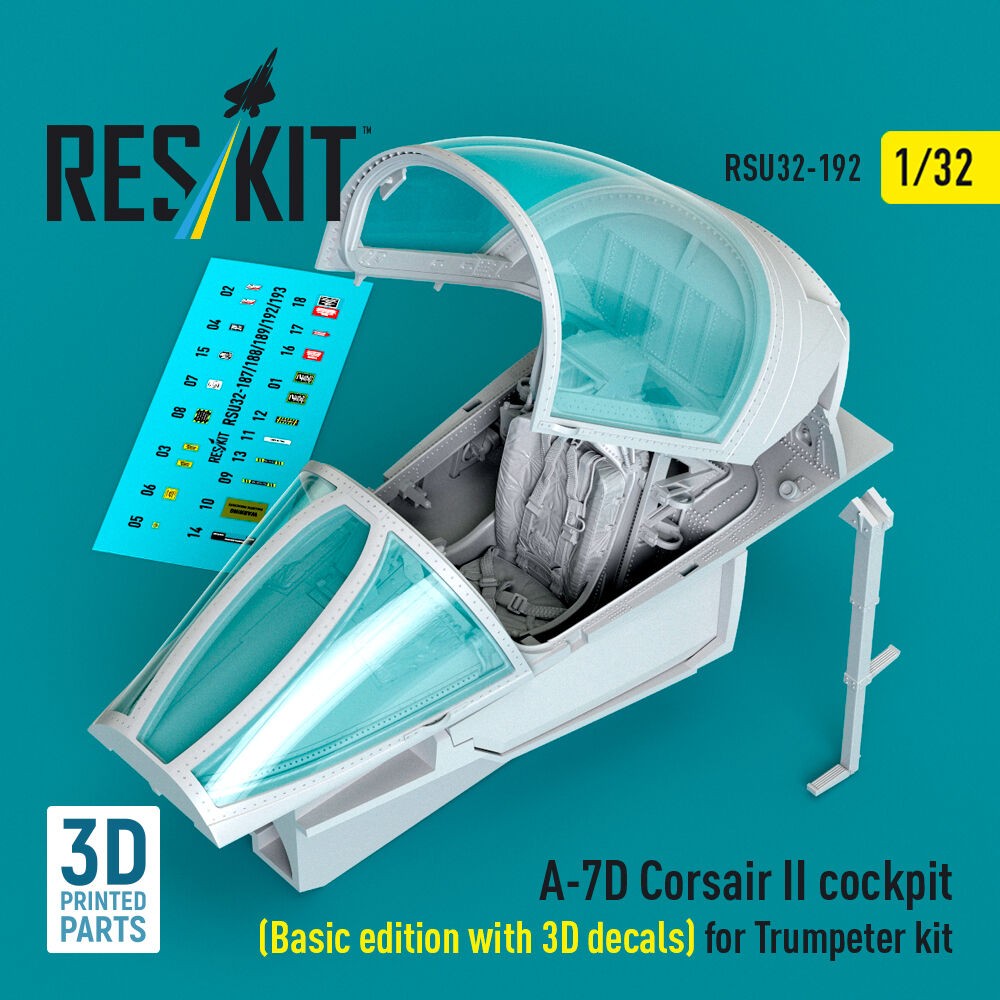 ResKit RSU32-0192 1:32 A-7D Corsair II Cockpit Basic Edition Resin Kit
