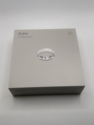 Oura Ring Gen 4 Ceramic Cloud/White Size 10