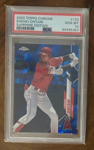 Shohei Ohtani 2020 Topps Chrome Sapphire #125 PSA 10 (low pop only 47)