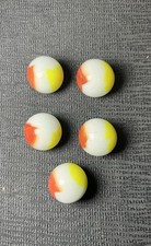 Lot of 5 Marble King Rainbow Shooters Approx. 1 Vintage Post-1970 Beautiful