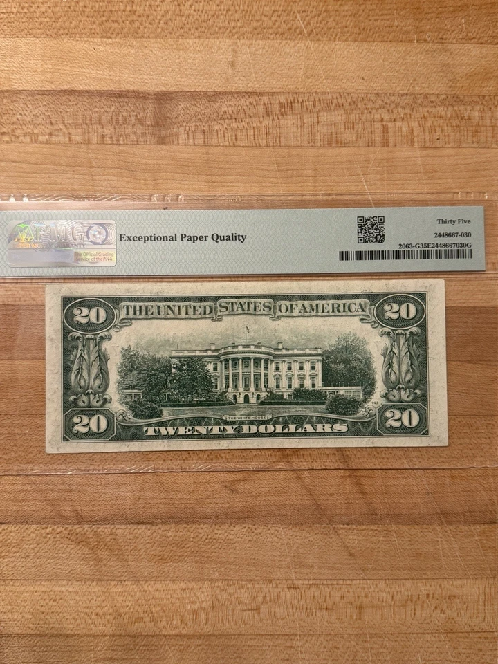 1950D $20 FRN Chicago PMG 35 EPQ GD Block Granahan Dillon Fr#22063 Fancy SN - Image 2 of 2