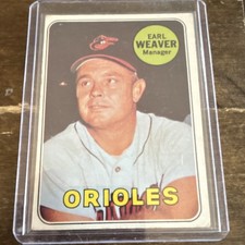 Topps 1969 Earl Weaver High #516 Rookie Baltimore Orioles Baseball Card. rookie card picture