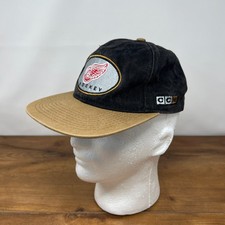Vintage Detroit Red Wings Logo Winged Wheel CCM 90s Snapback Hat Made in Canada