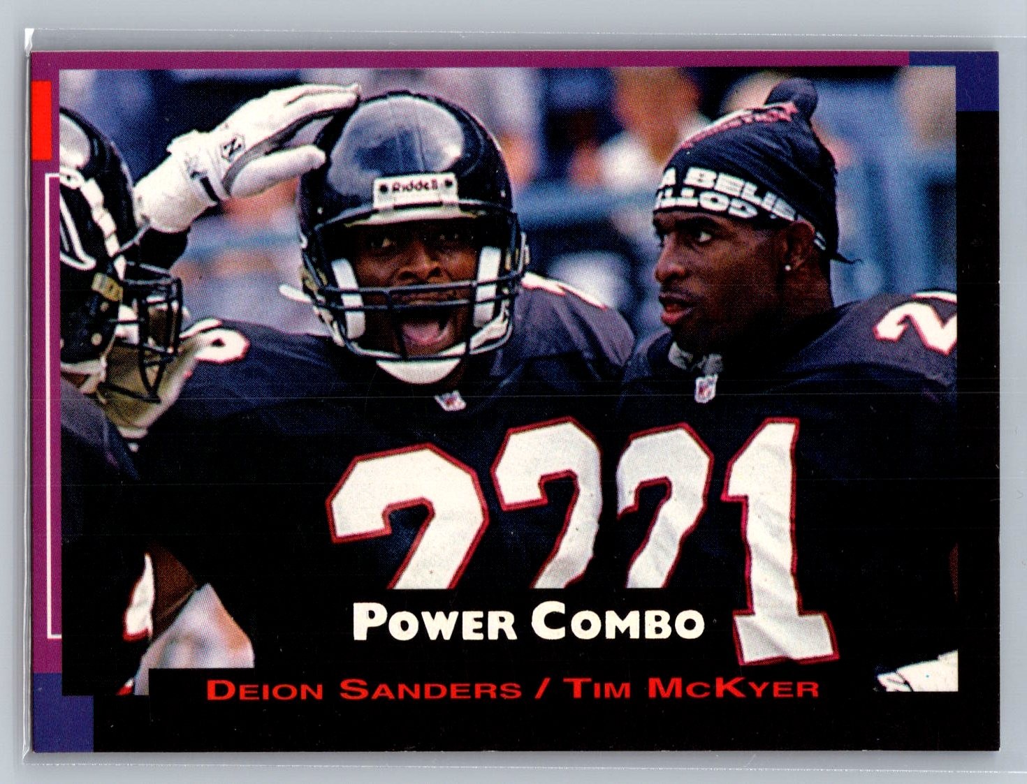 1993 Pro Set Deion Sanders / Tim Mckyer Power Combos #4 Atlanta Falcons