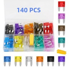 140 PC Low Profile Mini Car Fuse Auto Car Motorcycle SUV Fuses Kit APM ATM