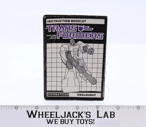 Onslaught Action Figure Vintage Instruction Manual Booklet 1985 G1 Transformers