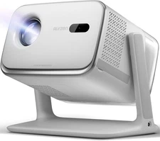 Aurzen BOOM mini Google TV 4K Supported Smart Portable Projector with Grey 