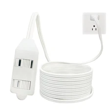 HONDERSON 3-Outlets Flat Extension Cord Power Strip with Safety Covers UL Lis...