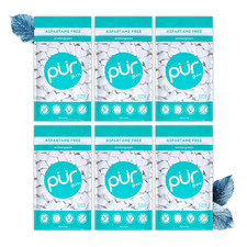 Xylitol Chewing Gum - Aspartame Free, Natural Wintergreen, 6 Packs of 55 Pieces