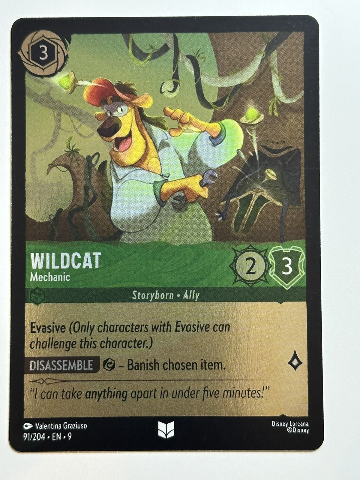 Wildcat - Mechanic Cold Foil Into the Inklands 92/204 NM Lorcana Card
