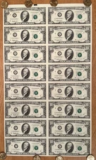 Uncut Sheet 16 Ten Dollar $10 Series 1995 * Federal Reserve Bank Atlanta